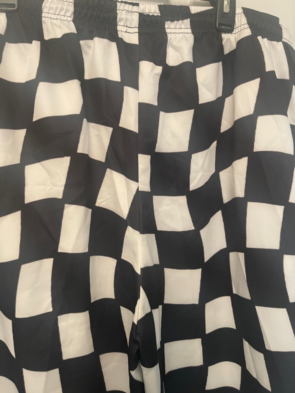 Black and White Checkerboard Jogger Pants - Picture 6 of 7